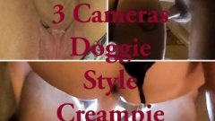 3 Cameras Doggie Style Cream Pie HD