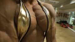 Muscle Teenage Girl Tease You With Striated Pecs
