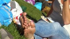 Candid Feet And Dirty Soles At The Park