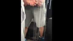Young College Frat Kid Jizzes On Mirror In Sweat Shorts