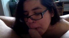 Teen With Glasses Sucks A Juicy Guy