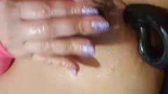 Close Up Vibrator Dp With Anal Beads & Cunt Spray